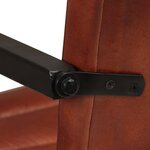 vidaXL Chaises à manger lot de 4 marron cuir véritable