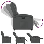 vidaXL Fauteuil inclinable électrique gris similicuir
