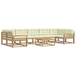 vidaXL Ensemble de canapés d'extérieur 6 pc Blanc et crème