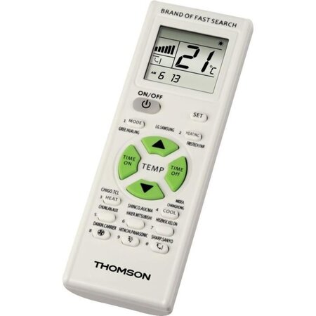 Thomson roc1205 télécommande ir wireless climatiseur appuyez sur