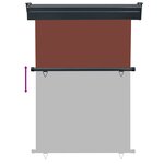 vidaXL Auvent latéral de balcon 125x250 cm Marron