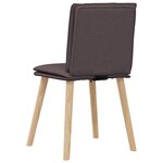 vidaXL Chaises à manger lot de 4 marron foncé tissu