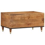 vidaXL Table basse 80x50x40 cm bois de manguier massif