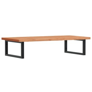 vidaXL Étagère de vasque murale acier et bois massif de hêtre