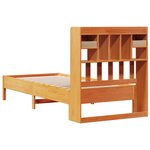 vidaXL Lit bibliothèque sans matelas cire marron 90x200 cm pin massif