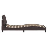 vidaXL Cadre de lit sans matelas Hanko marron foncé 90x200 cm tissu