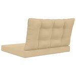 vidaXL Coussin de canapé d'extérieur 2 Pièces Beige Polyester
