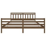 vidaXL Cadre de lit Marron miel Bois massif 200x200 cm