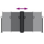 vidaXL Auvent latéral rétractable noir 120x1000 cm