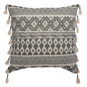 Coussin Jacq Ritual - 60 x 60 cm - Beige et noir