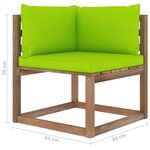 vidaXL Salon palette de jardin 6 Pièces et coussins Bois de pin imprégné