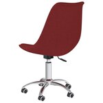 vidaXL Chaises pivotantes à manger lot de 2 Rouge bordeaux Tissu