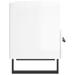 vidaXL Table de chevet blanc brillant 40x35x47 5 cm bois d’ingénierie