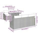 vidaXL Ensemble de canapé de jardin Manuel 6 Pièces Gris 100 x 55 x 73 cm