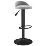 vidaXL Tabourets de bar lot de 2 gris clair velours