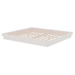 vidaXL Cadre de lit sans matelas blanc bois massif