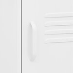 vidaXL Table de chevet Blanc 35x35x51 cm Acier