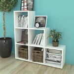 vidaXL Bibliothèque/étagère 107 cm Blanc