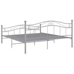 vidaXL Cadre de lit sans matelas gris métal 160x200 cm