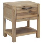 vidaXL Tables de chevet avec tiroirs 2 Pièces 40x30x48 cm Acacia solide