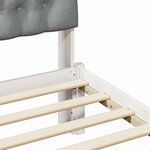 vidaXL Cadre de lit avec tête de lit rembourrée Blanc 120 x 200 cm