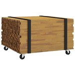vidaXL Table basse Marron 60 x 60 x 38 cm Bois de teck massif