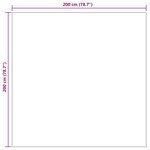 vidaXL Tapis de surface Carré HUARTE Gris 200 x 200 cm Polyester