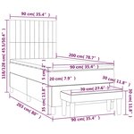 vidaXL Sommier à lattes de lit avec matelas Bleu foncé 90x200 cm