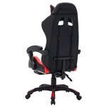 vidaXL Fauteuil de jeux vidéo avec LED RVB Rouge et noir Similicuir