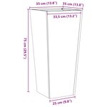 vidaXL Jardinières 2 Pièces 35x35x75 cm acier inoxydable