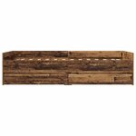 vidaXL Cadre de lit avec tiroir Bois Ancien 100 x 200 cm Pin massif