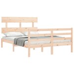 vidaXL Cadre de lit sans matelas 120x200 cm bois massif