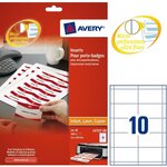 Boite de 200 bristols microperforés 190/m² en planche A4 pour badges 5 4x9 cm AVERY
