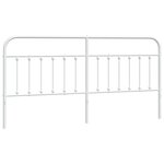 vidaXL Tête de lit métal blanc 200 cm