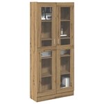 vidaXL Buffet haut chêne artisanal 82 5x30 5x185 cm bois d'ingénierie