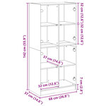 vidaXL Buffet haut avec portes chêne sonoma bois d'ingénierie