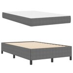 vidaXL Cadre de lit avec matelas Gris clair 120 x 200 cm tissu