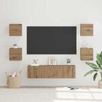vidaXL Ensemble meuble TV 6 Pièces chêne artisanal 60 x 30 x 30 cm
