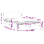 vidaXL Lit avec matelas Dover rose 120x200 cm velours