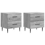 vidaXL Cabinet de chevet 2 Pièces Sonoma gris 43 x 34 5 x 47 5 cm