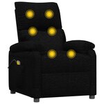 vidaXL Fauteuil de massage Noir Tissu