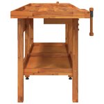 vidaXL Établi avec tiroirs et étaux 192x62x83 cm Bois massif d'acacia