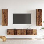 vidaXL Ensemble de meuble TV 4 pièces mural en bois ancien