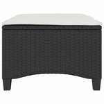vidaXL Tabourets jardin coussins 2 Pièces noir 55x55x36 cm résine tressée