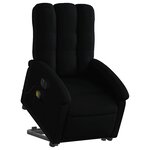 vidaXL Fauteuil inclinable de massage électrique Noir Tissu