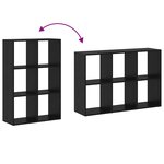 vidaXL Bibliothèque Noir 69 5 x 29 x 103 5 cm Bois d'ingénierie