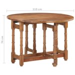 vidaXL Table de salle à manger Rond 110x76 cm Bois de manguier massif