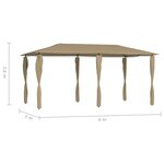 vidaXL Belvédère avec revêtement de poteaux 2 98x5 3x2 59 m 160 g/m²