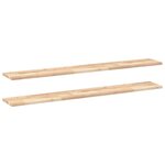 vidaXL Étagères flottantes 2 Pièces 120x20x2 cm acacia massif non traité