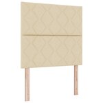 vidaXL Lit avec Sommier Crème 120x200 cm Tissu